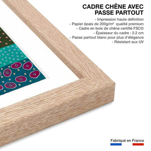 Affiche  voyage au népal Affiche + cadre en bois - Chêne