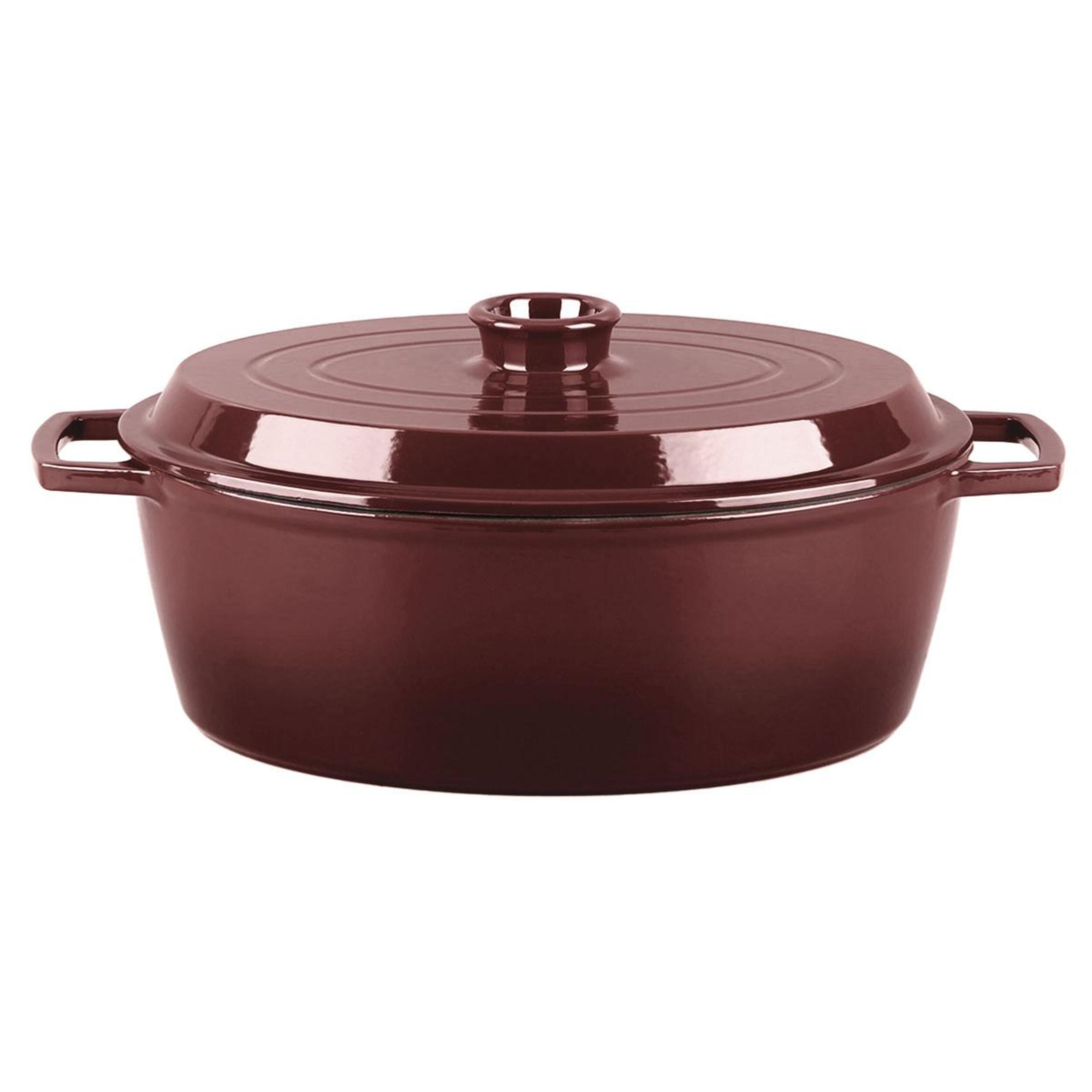 Cocotte en fonte ovale 33cm - "Masseiron Merlot"