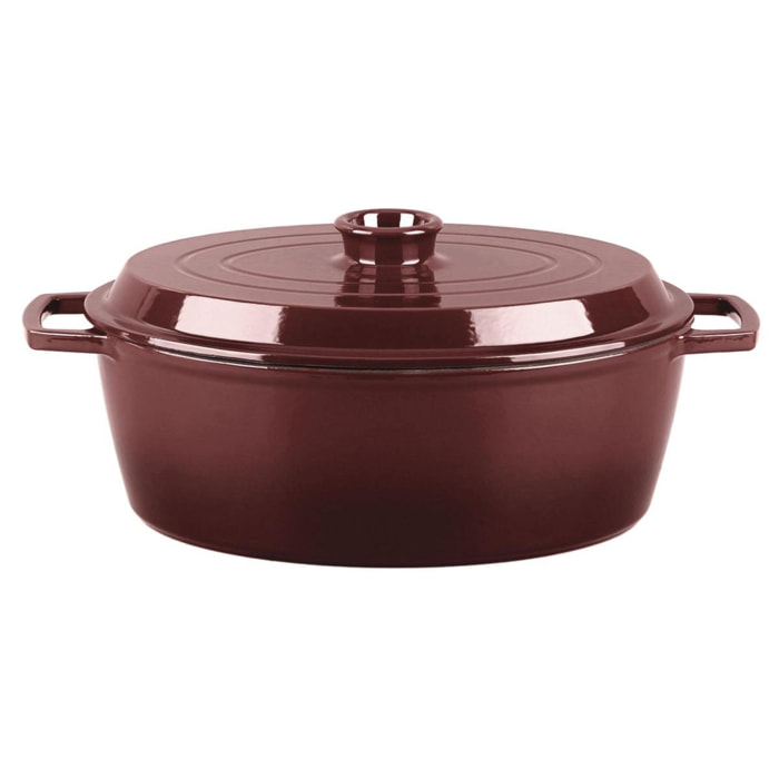 Cocotte en fonte ovale 33cm - "Masseiron Merlot"
