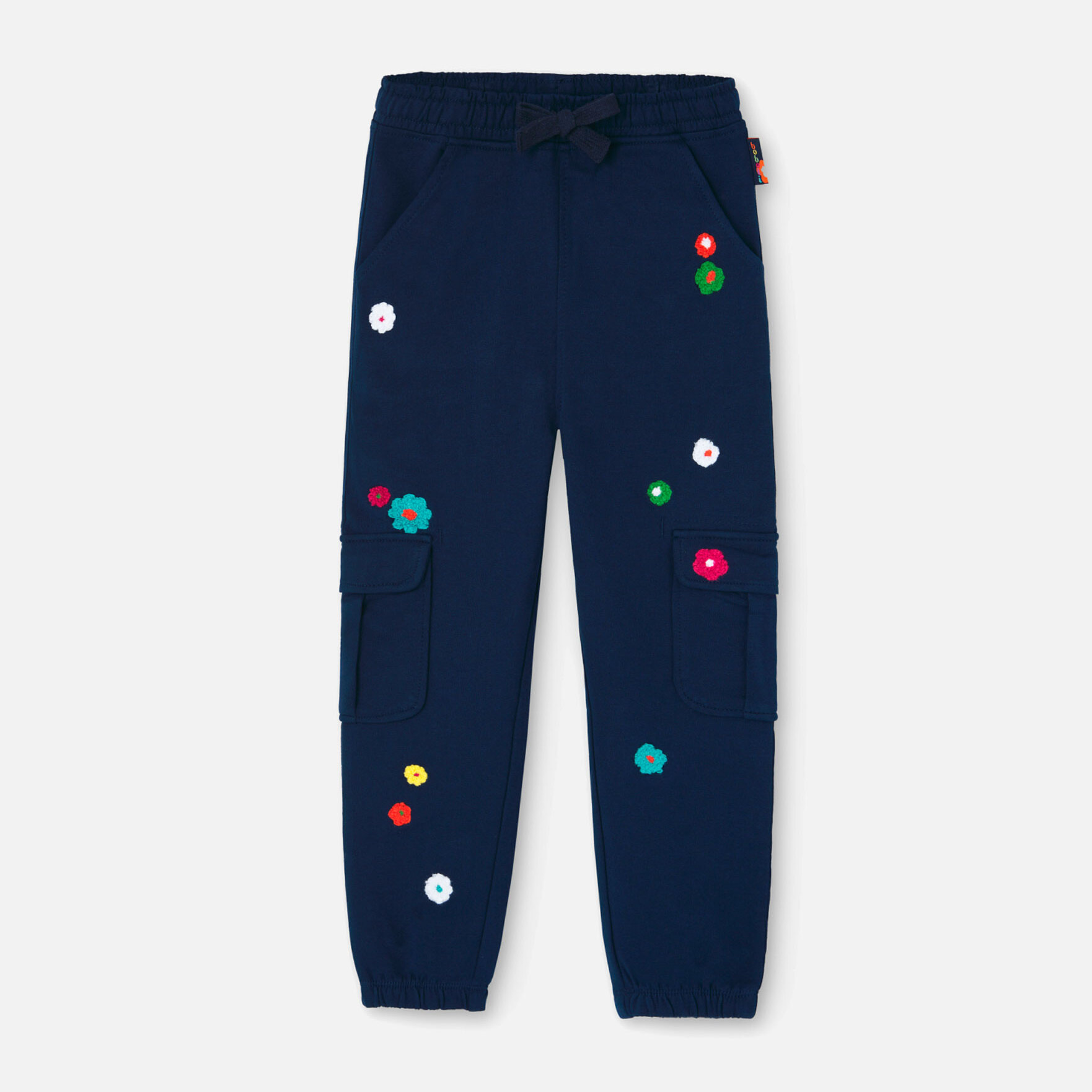 PantalÃ³n felpa elÃ¡stica niÃ±o estampado, azul marino