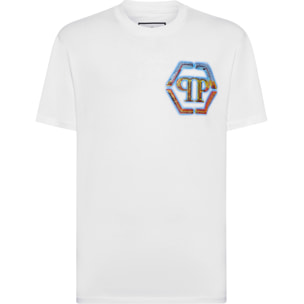 PHILIPP PLEIN Camiseta de cuello redondo y manga corta HEXAGON