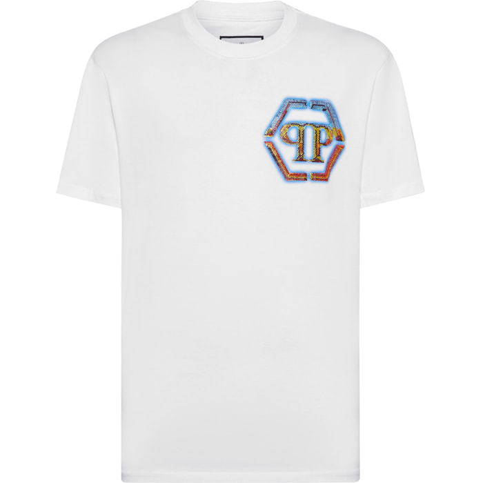 PHILIPP PLEIN Camiseta de cuello redondo y manga corta HEXAGON