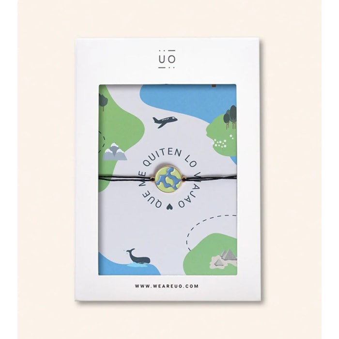 Pulsera Charm "Que me quiten lo viajao"