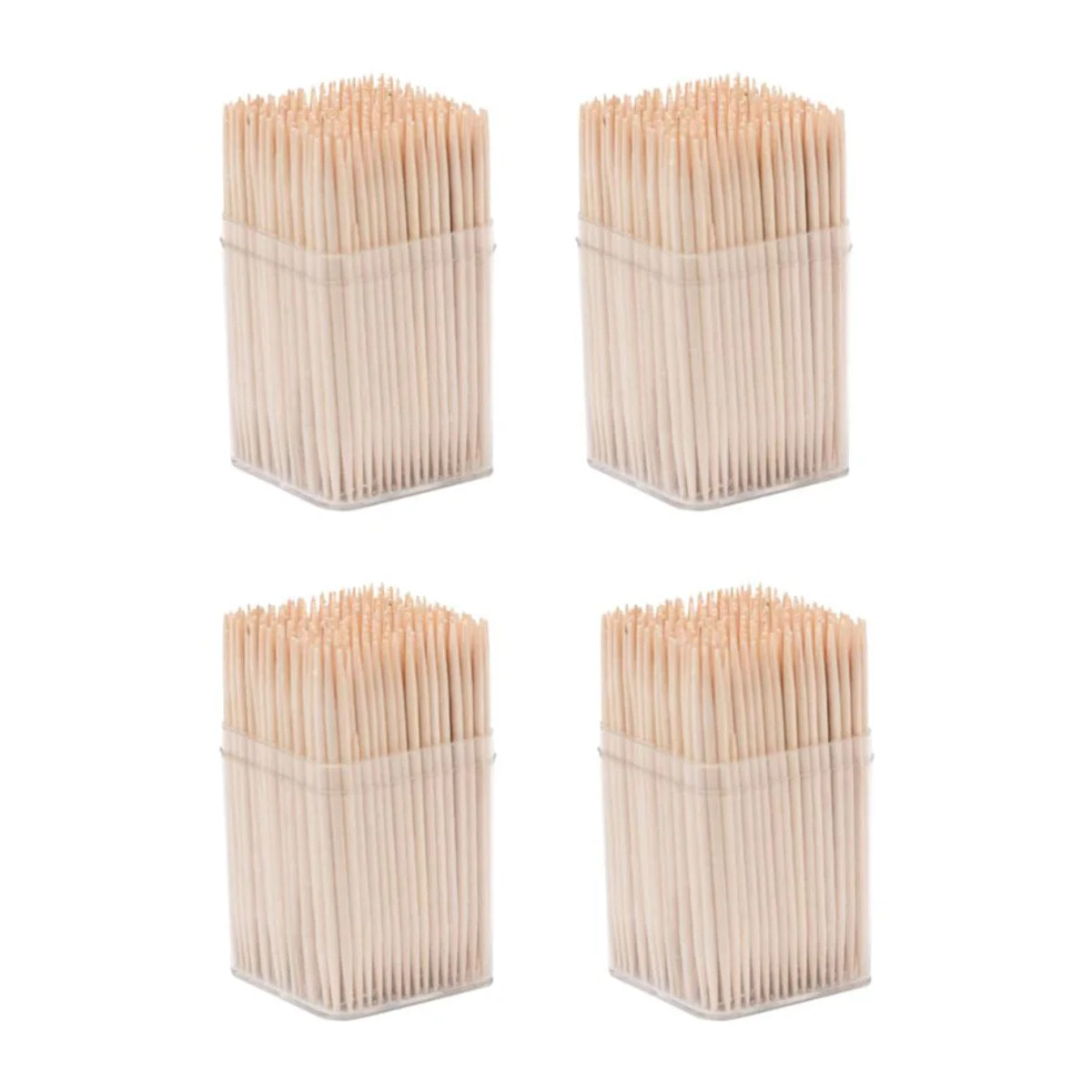 Lot de 1200 cure-dents en bois dans une boîte avec couvercle Fackelmann Wood Edition