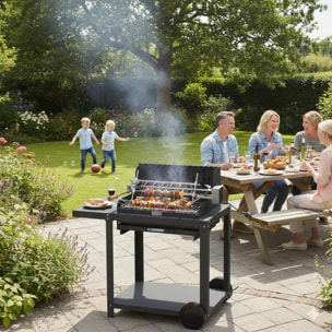 Barbecue Mendy 54*32 Sur Chariot - LE MARQUIER