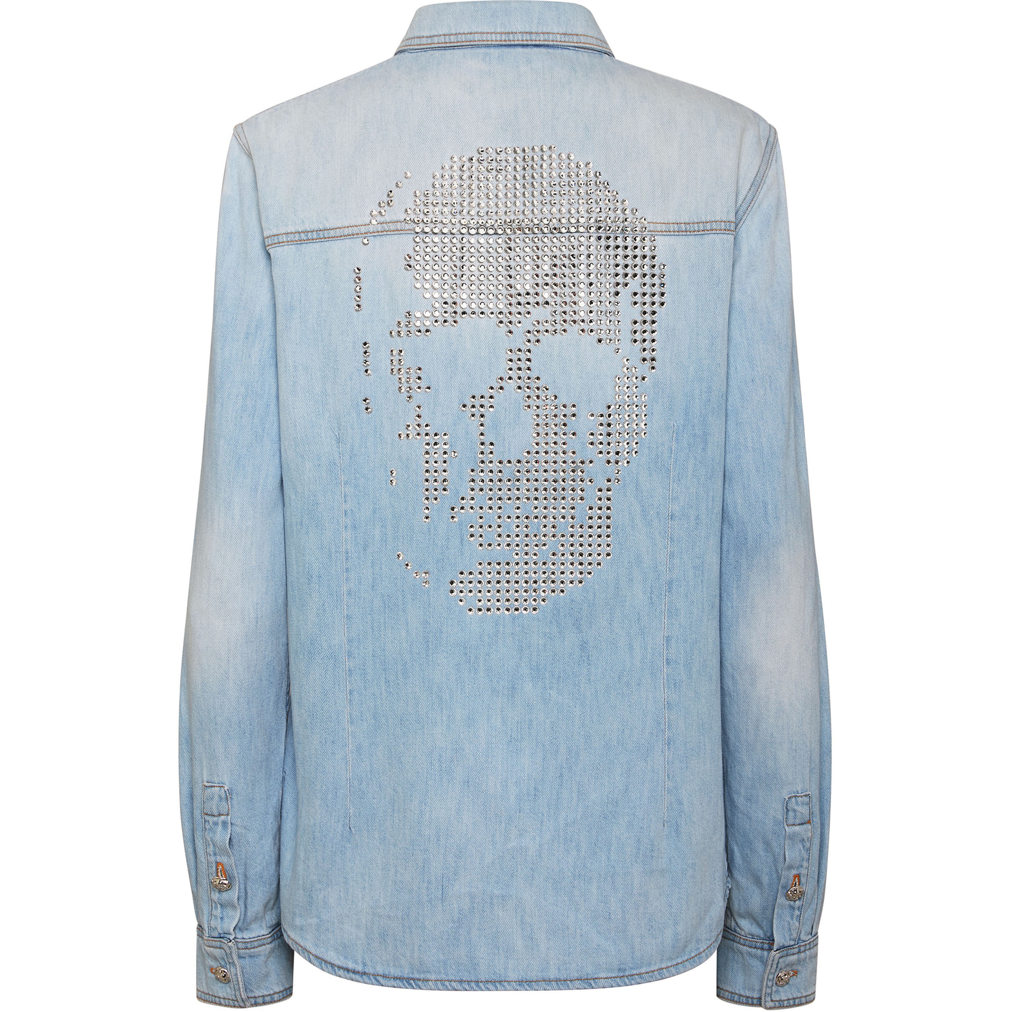 PHILIPP PLEIN Denim Shirt SKULL