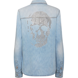 PHILIPP PLEIN Denim Shirt SKULL