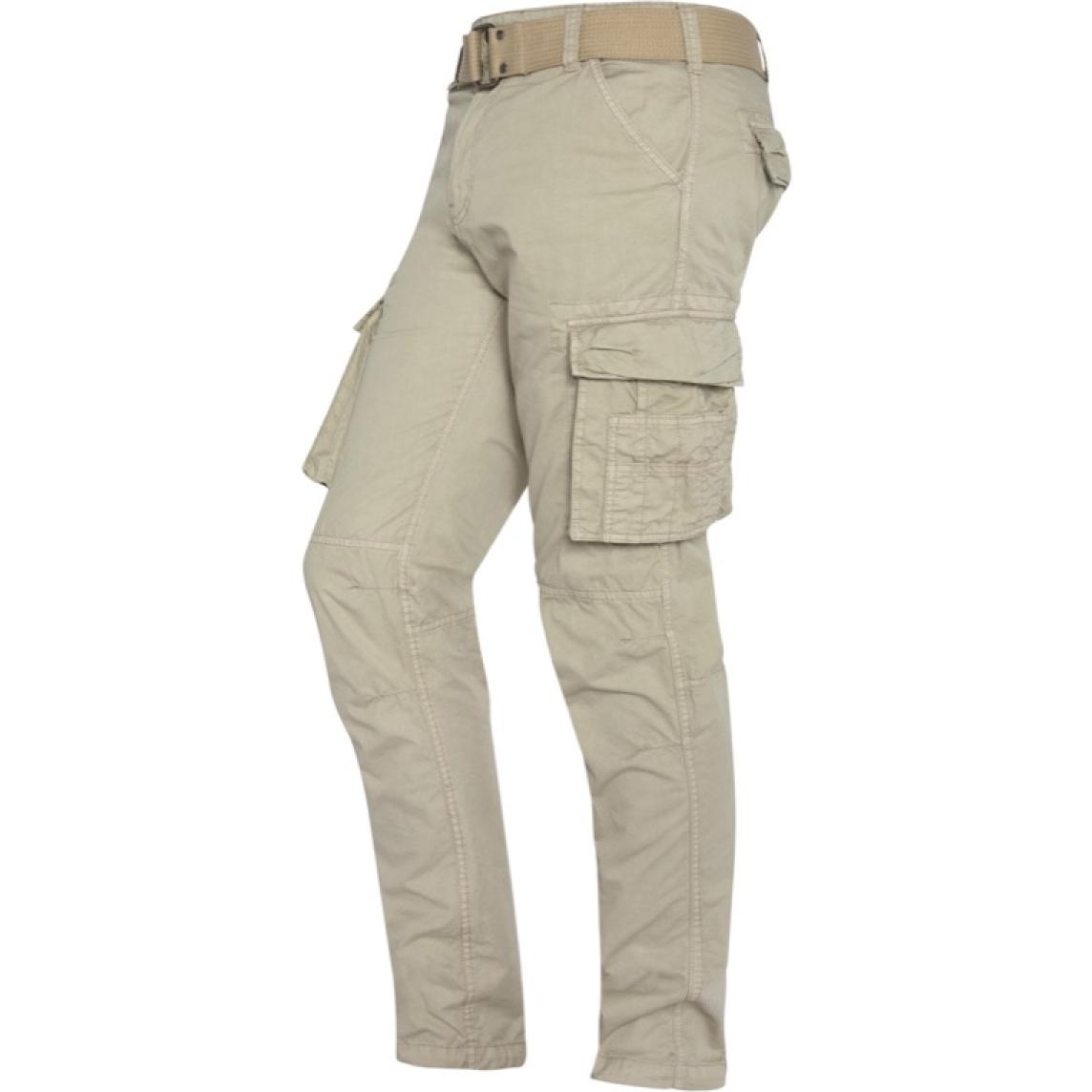 TRRANGER70 GARMENT DYED ARMY PANTS IN COTTON TWILL WITH BELT 100% COTTON Beige