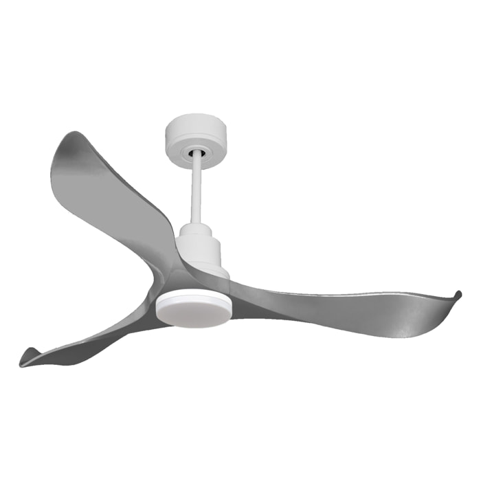 Ventilateur de plafond Réversible  Thermostat Dimmable Wifi Moteur à courant continu Toits en pente Télécommande Lumière à trois tons Mémoire
