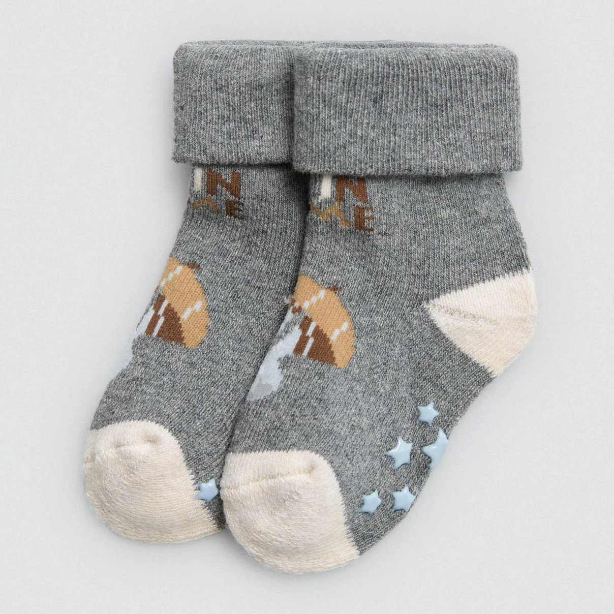 Confezione da 4 calzini termici antiscivolo per neonato Penguin Toy