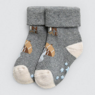 Confezione da 4 calzini termici antiscivolo per neonato Penguin Toy