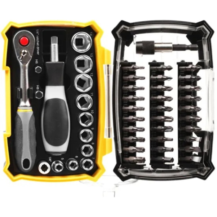 Coffret embouts torsion et douilles - 46 pièces - DIAGER - 6000B