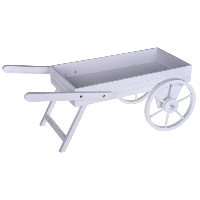 Carretto 82 Cm - Pezzi 1 - 82X32X33cm - Colore: Bianco - Bianchi Dino - Decori Casa E Complementi