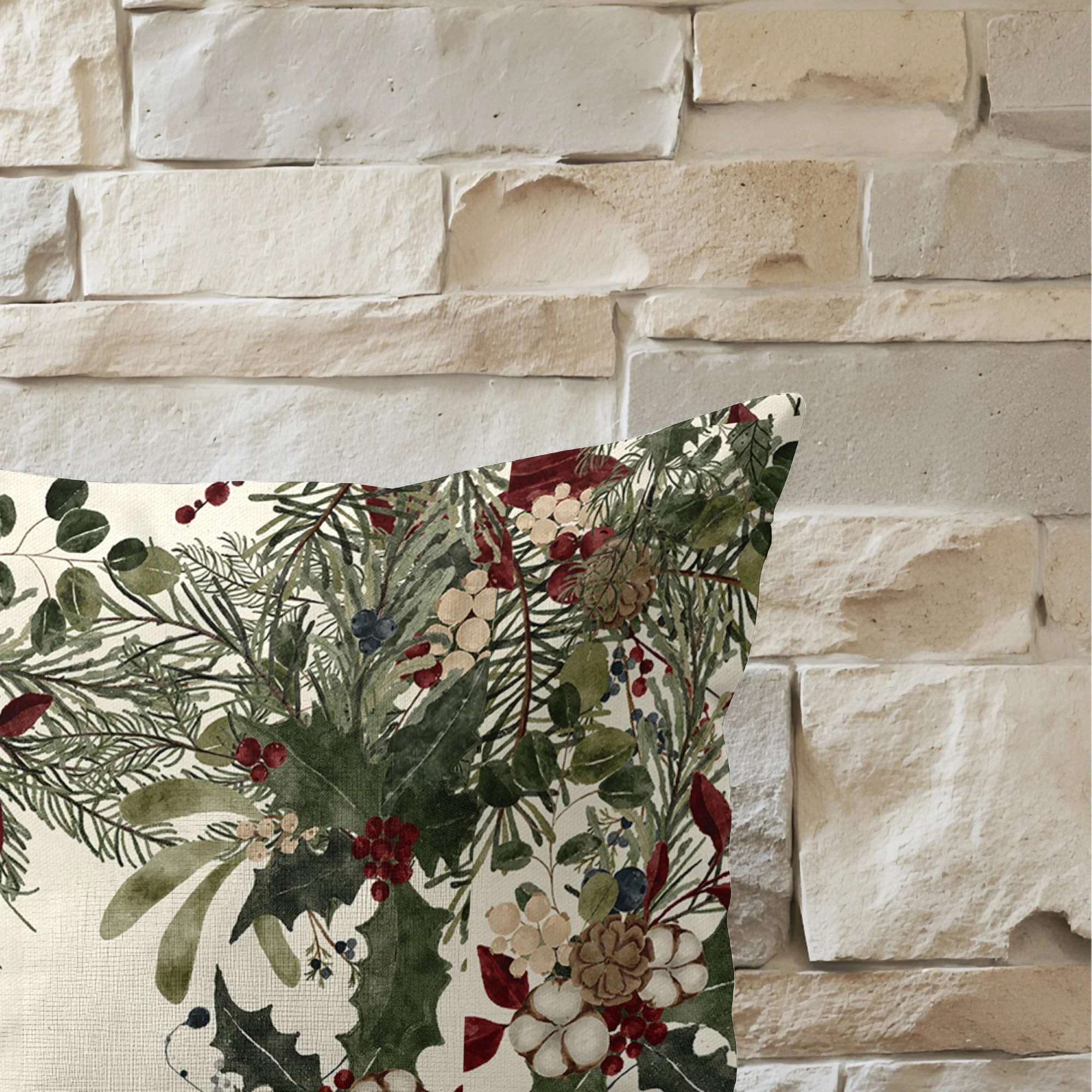 Housse de coussin 100% algodón Mistletoe A 50x50 cm