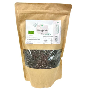 PLANETA HUERTO | Semillas de Chía Ecológicas 1 kg, 100% Naturales, Ricas en Omega 3, Fibra y Proteína Vegetal - Semillas Chia Superalimento para Dietas Veganas, Keto y Saludables, Cultivo Sostenible y Sin Gluten