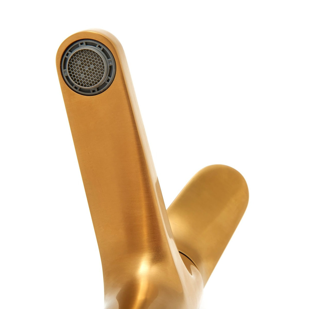 Dark set mitigeur lavabo à levier + mitigeur cuisine avec bras pivotant, or brossé (SATBSDA271BZ)