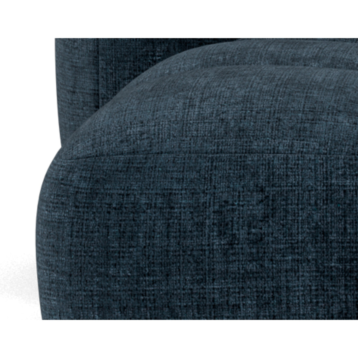 Grace - canapé modulable d'angle réversible 4 places en velours texturé - Bleu