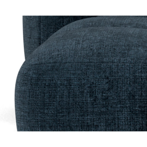 Grace - canapé modulable d'angle réversible 4 places en velours texturé - Bleu