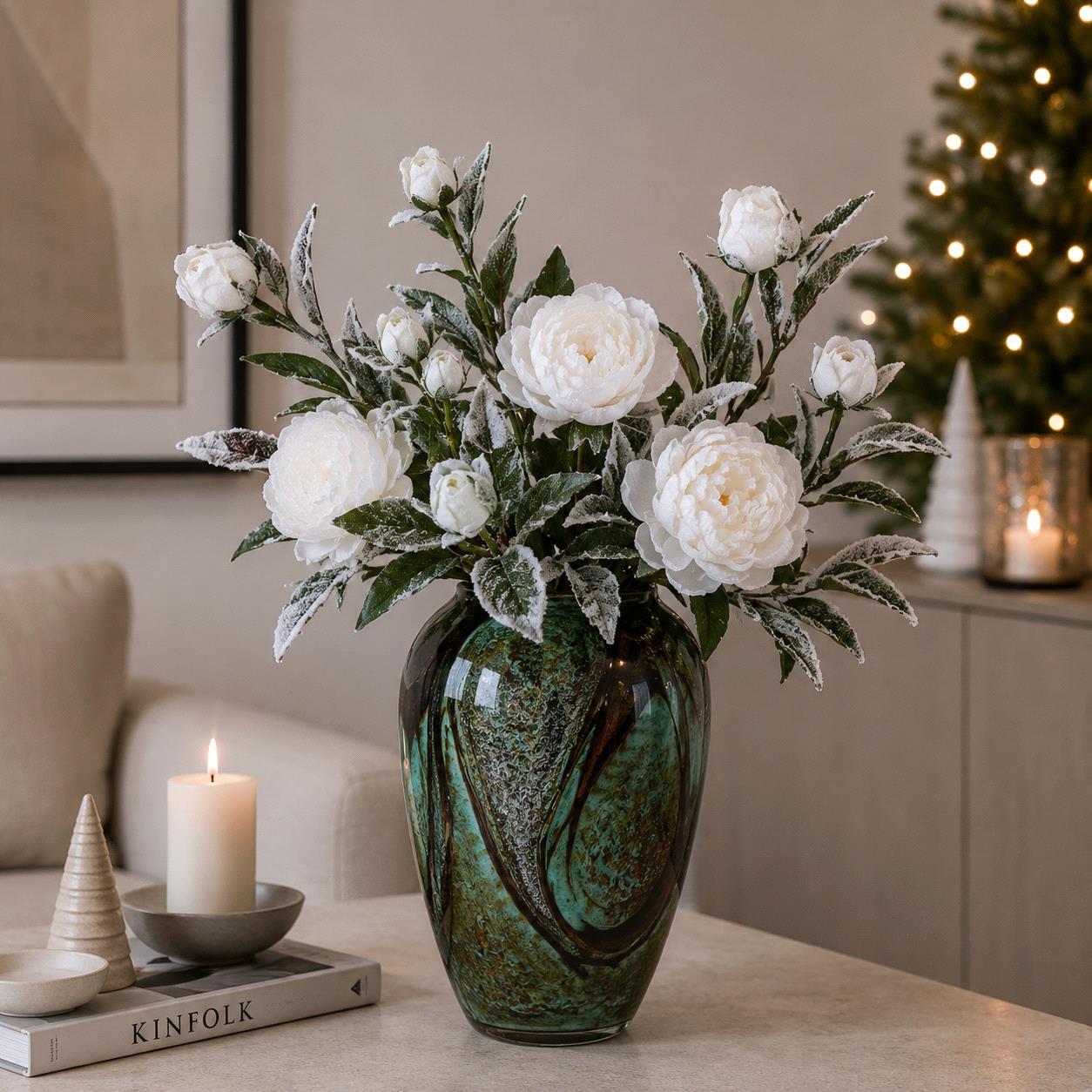 Peonia con neve - Pezzi 12 - BIANCO - Bianchi Dino SpA