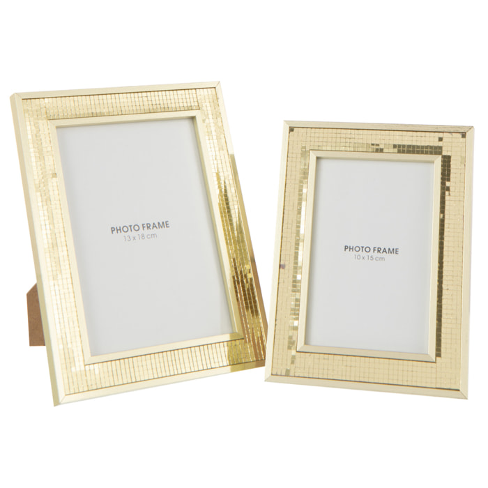 J-Line cadre photo Miroir - verre - or - large