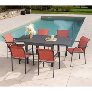 Ensemble table et chaises de jardin  - terracotta - HONFLEUR BEZIERS