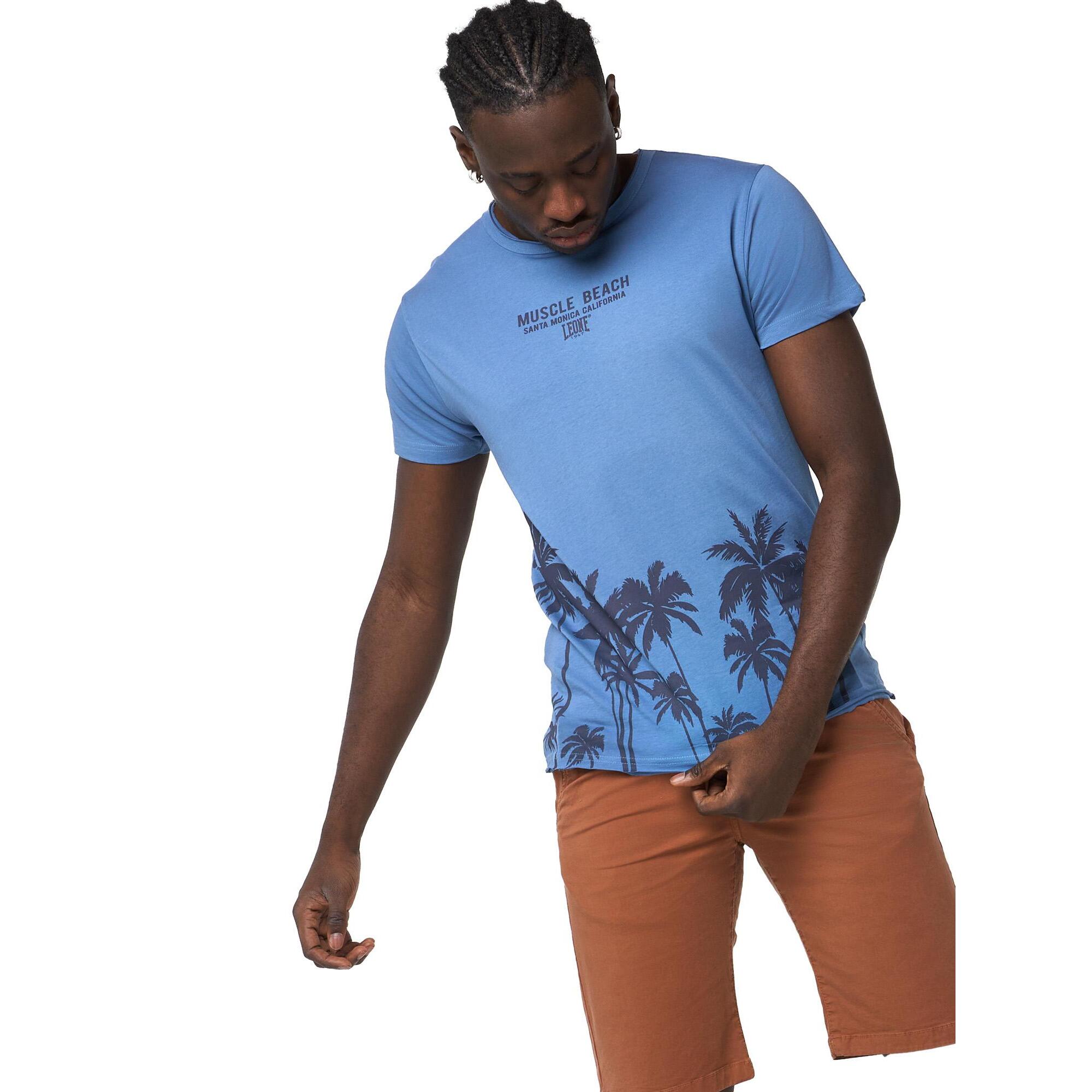 T-shirt a maniche corte stampata Leone Beach