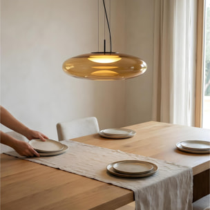 LEDS C4 Plat - Lámpara Colgante de Techo LED 13W Regulable 2700K/3000K/4000K Ámbar