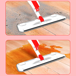 Mopa con pulverizador, depósito de líquido y cabezal giratorio 360º.