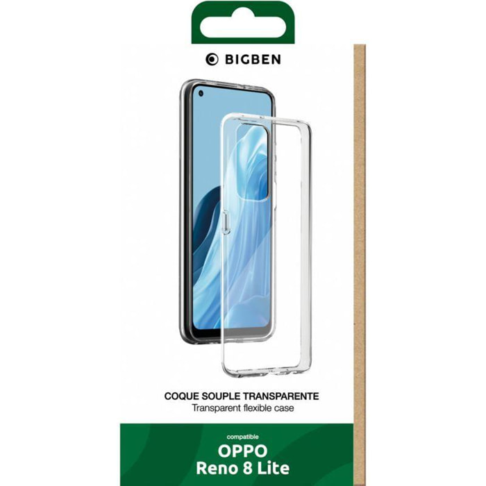 Coque BIGBEN CONNECTED Oppo Reno 8 Lite Silisoft transparente