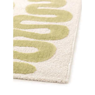 FLASHY Alfombra moderna de pelo corto verde, varias medidas disponibles.