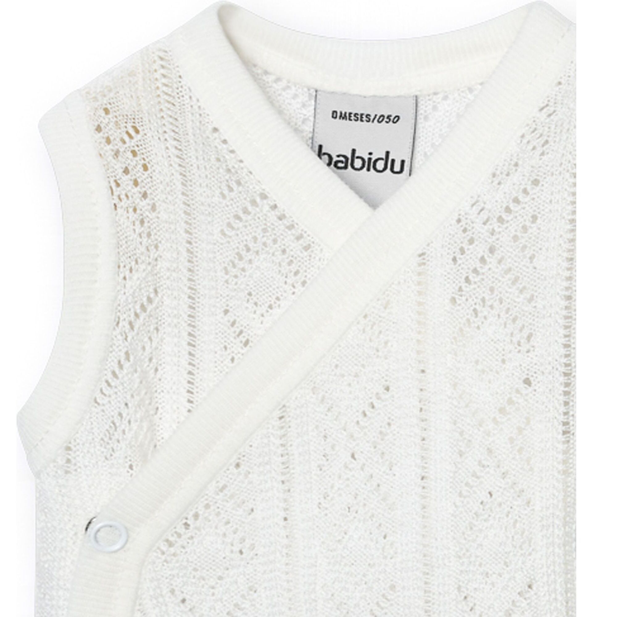 Body cruzado bebé sin mangas perlé