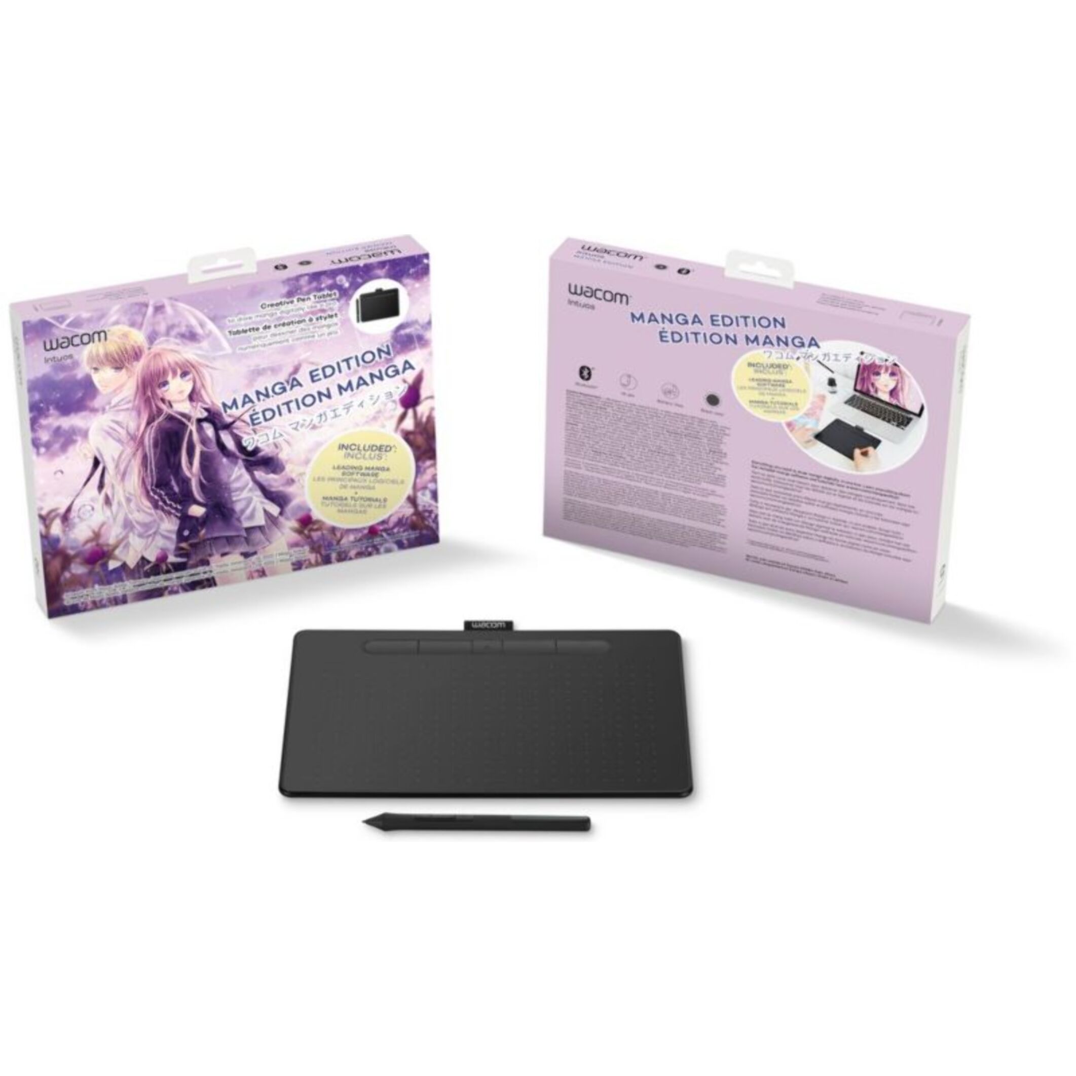 Tablette graphique WACOM Intuos S Bluetooth Black Manga - S