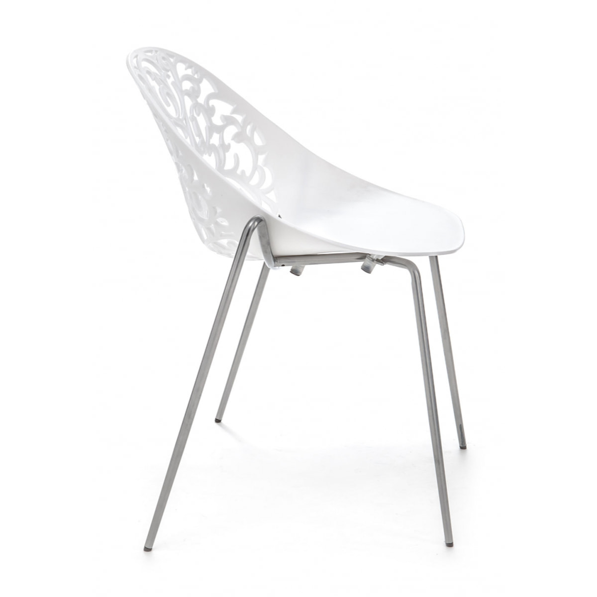 Tomasucci lot de 4 chaises EURA blanc