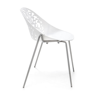 Tomasucci lot de 4 chaises EURA blanc