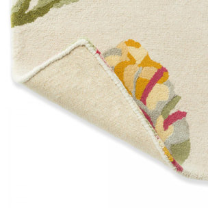 Tapis salon et chambre fait main en laine motif floral WANI