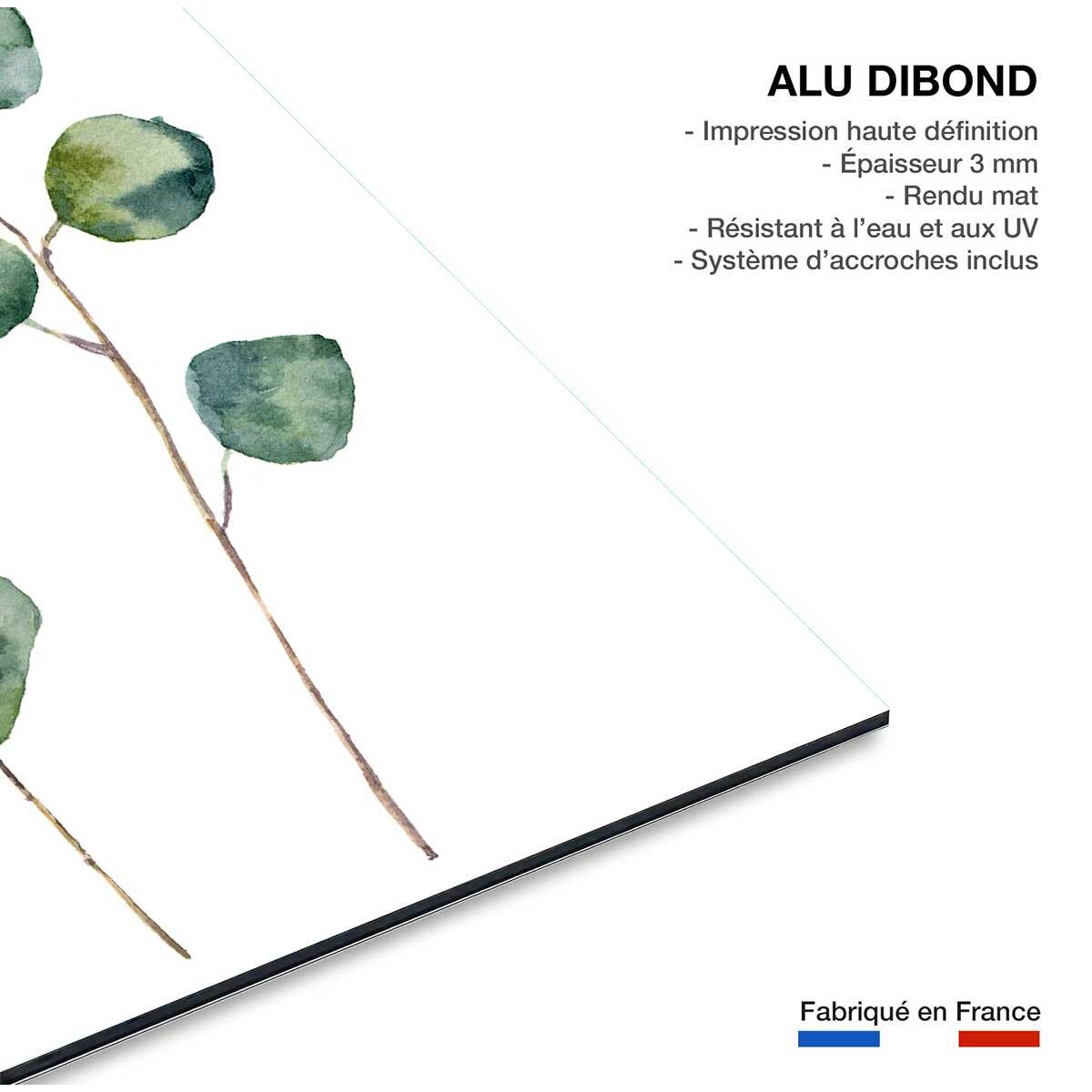 Tableau aquarelle eucalyptus Tableau alu Dibond