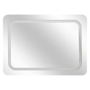 Miroir rectangulaire angle à led 65x49cm