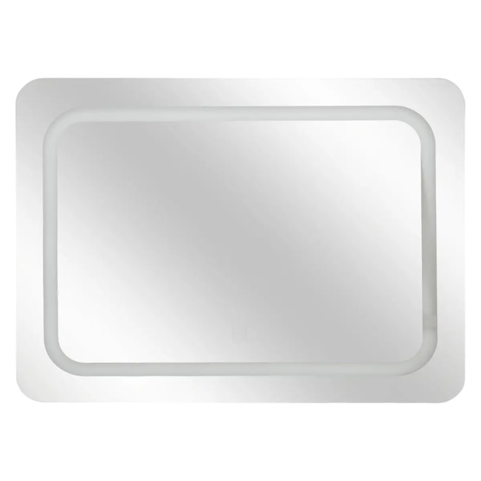 Miroir rectangulaire angle à led 65x49cm