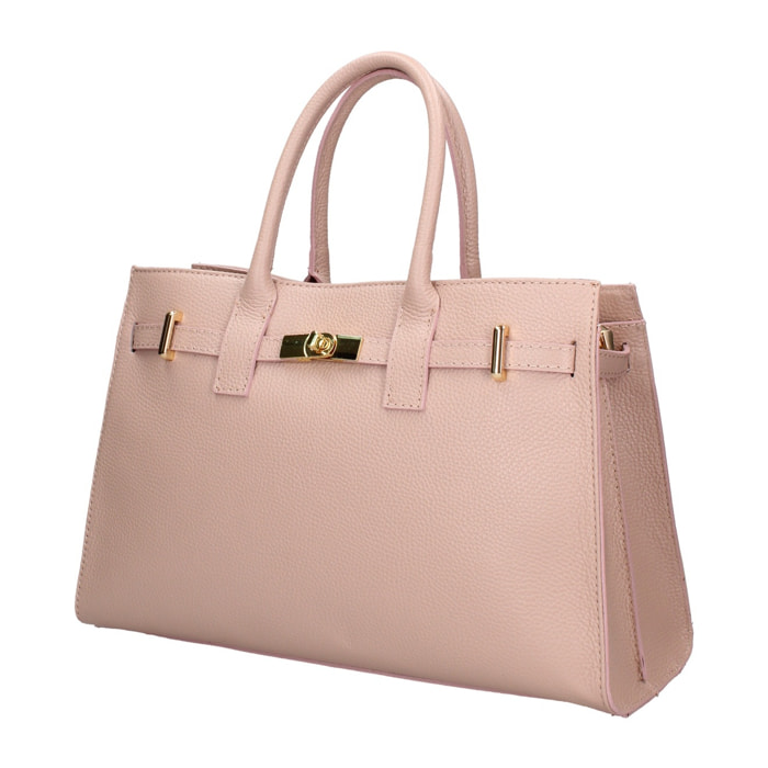 Borsa a mano da donna Made in Italy - Modello Zelia Ultra - 100% pelle - 37.5 x 24.0 x 14.0 cm