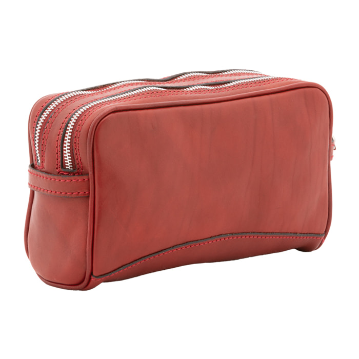 Pochette  unisex In Vera pelle Made in Italy 24x18x7 cm