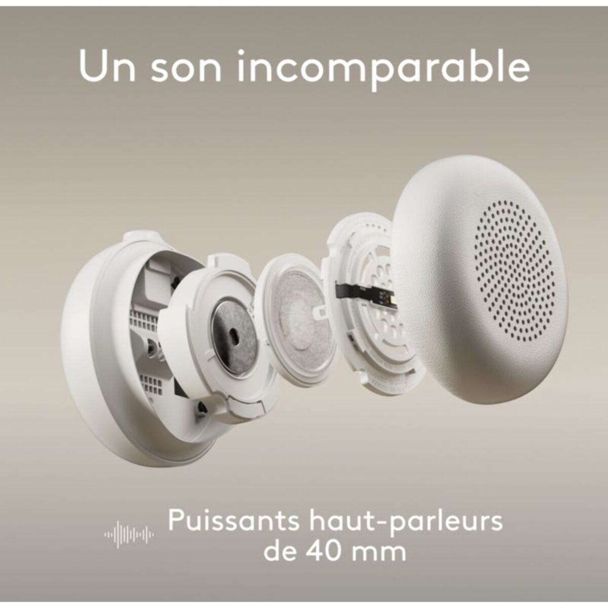 Micro-casque LOGITECH Zone Wired 2 OFF WHITE
