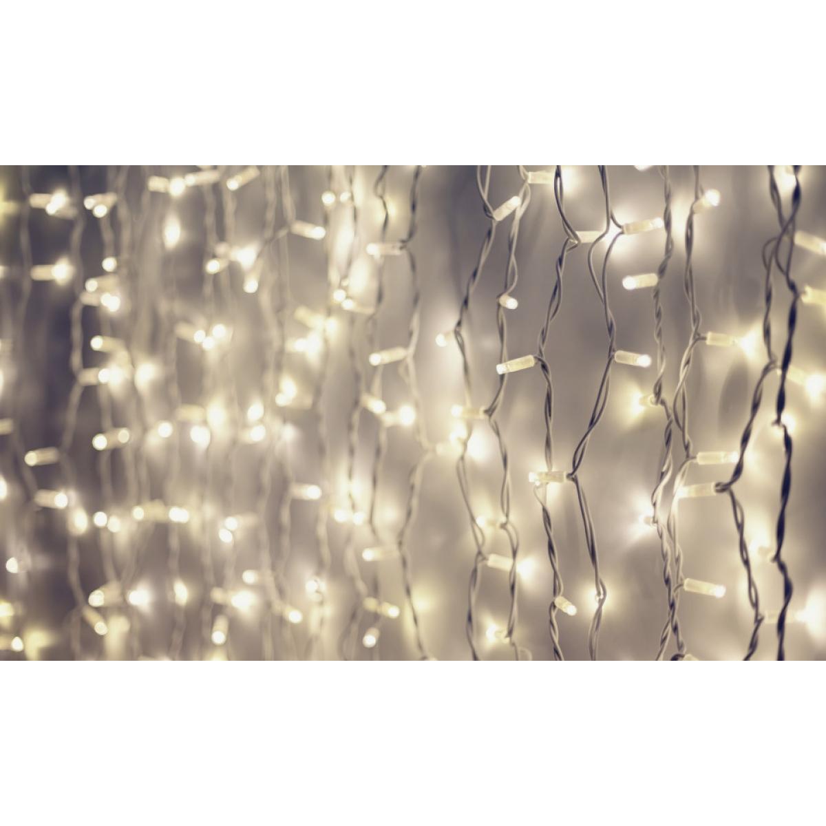 Guirlande solaire jardin LED - blanc