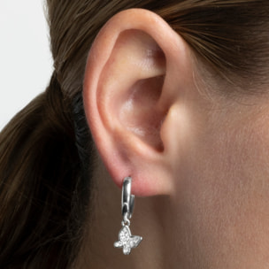 Pendientes de Circonita Brillante acabados en rodio
