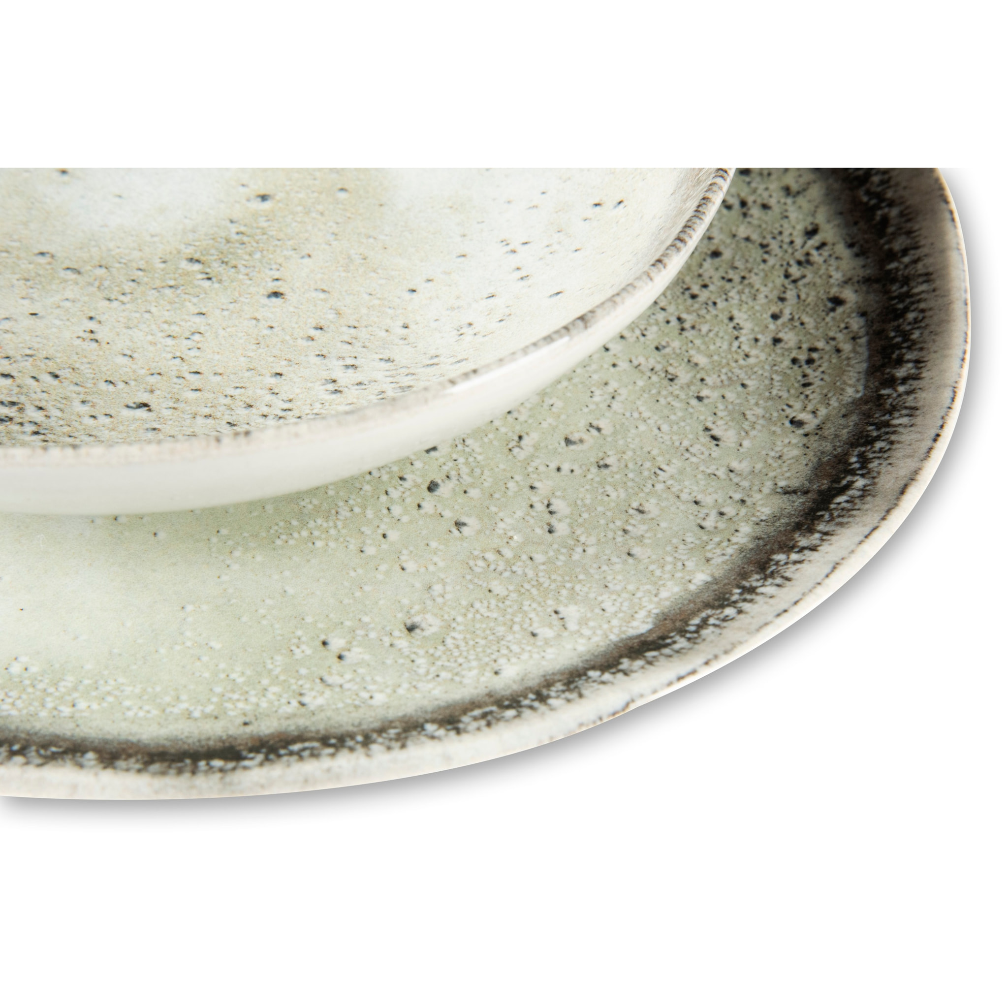 Servizio piatti 12 pezzi Excelsa Afrodite, ceramica, effetto reattivo, multicolore