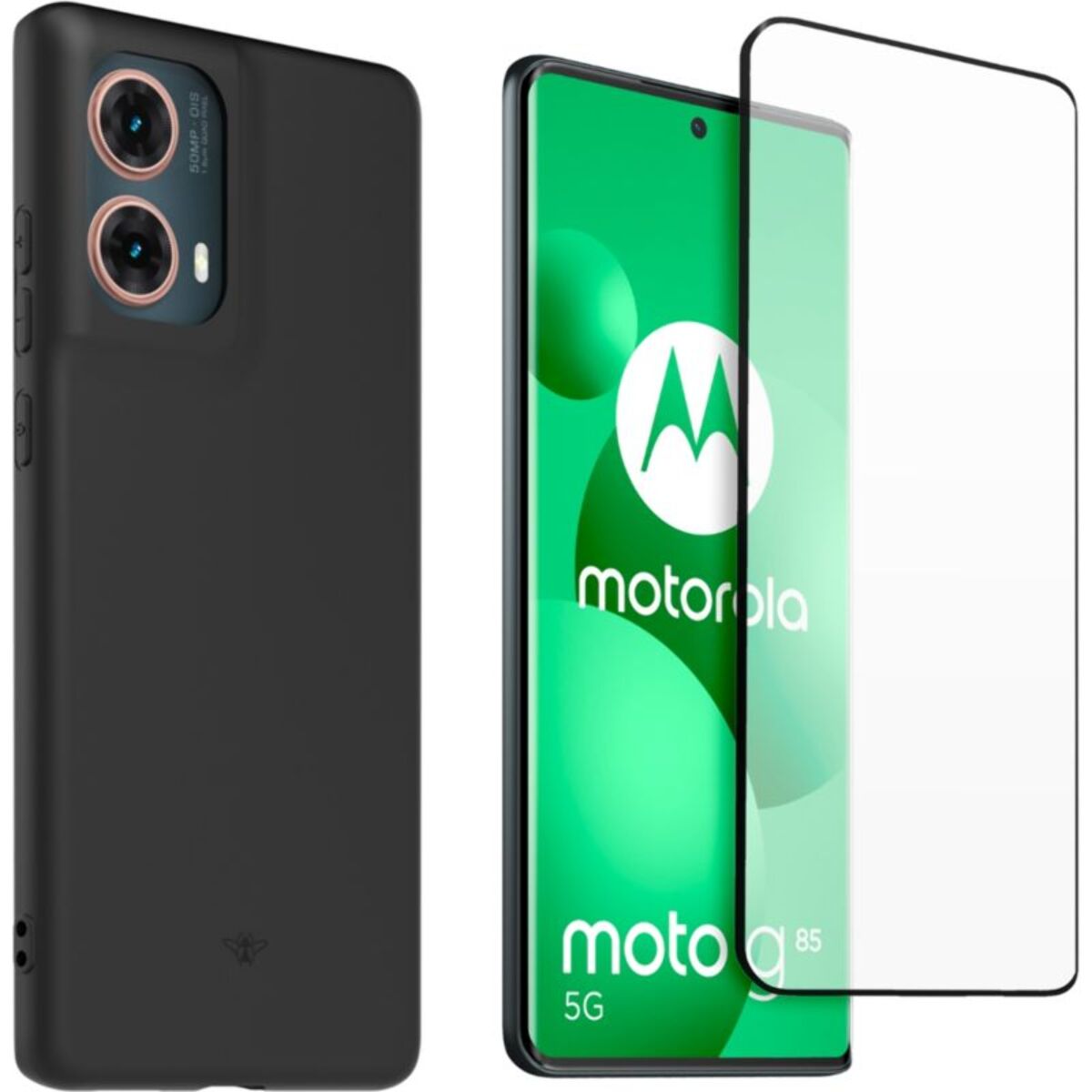 Coque CASR Moto G85 coque noir + verre trempé