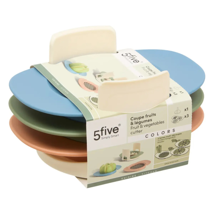 Lot de 3 lames coupe-fruits Colors multicolore