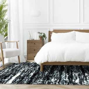 Tapis shaggy tissé motif faux uni HESO