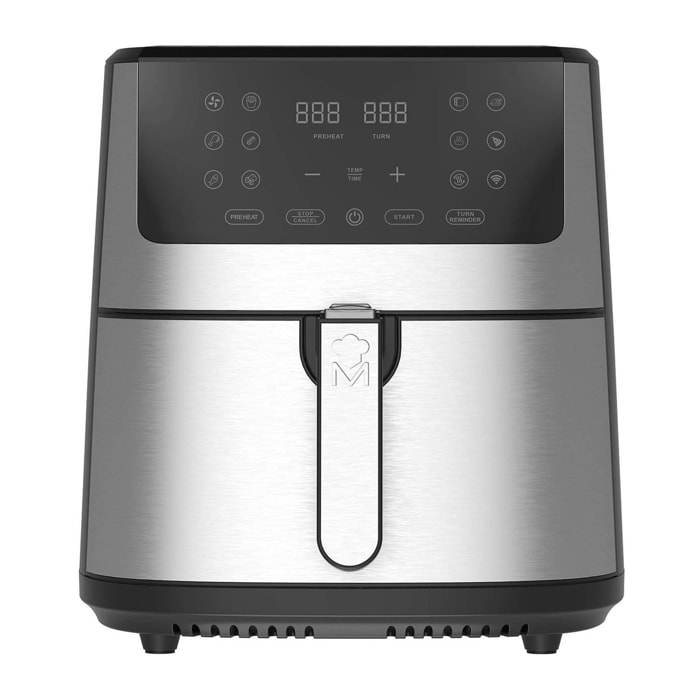 Freidora de aire de 6l y 1800w con pantalla led táctil y control de temperatura masterpro irocket 800