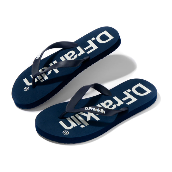 Sandalias Flip Flop en Azul Marino D.Franklin