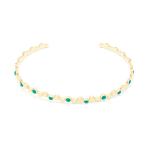 Pulsera acabada en oro amarillo de 18K